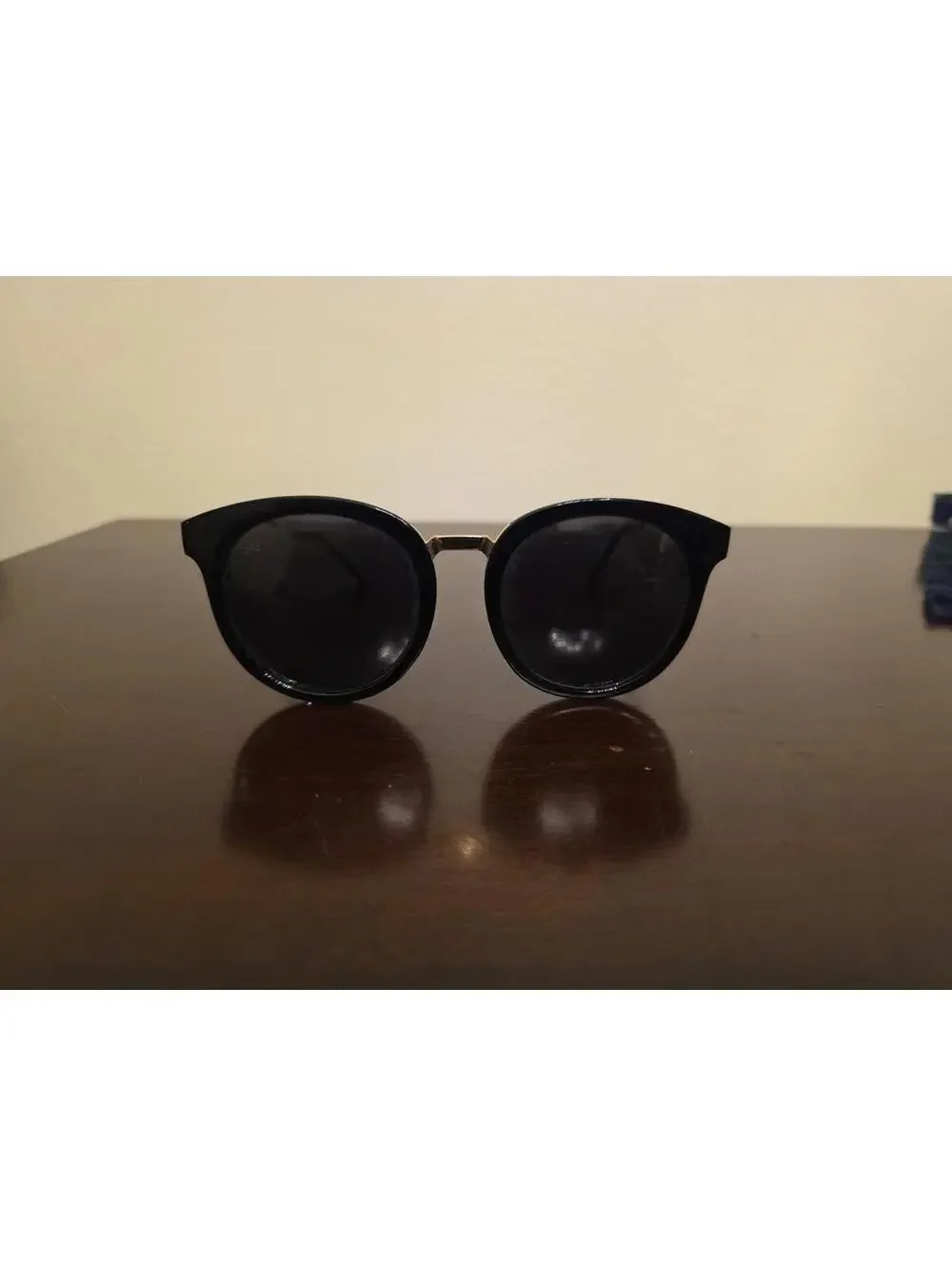 Shady Rays Oakmont Tangle Free Black Round Gold Frame Cl-20 Polarized Sunglasses